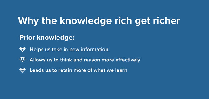 Why the knowledge rich get richer
